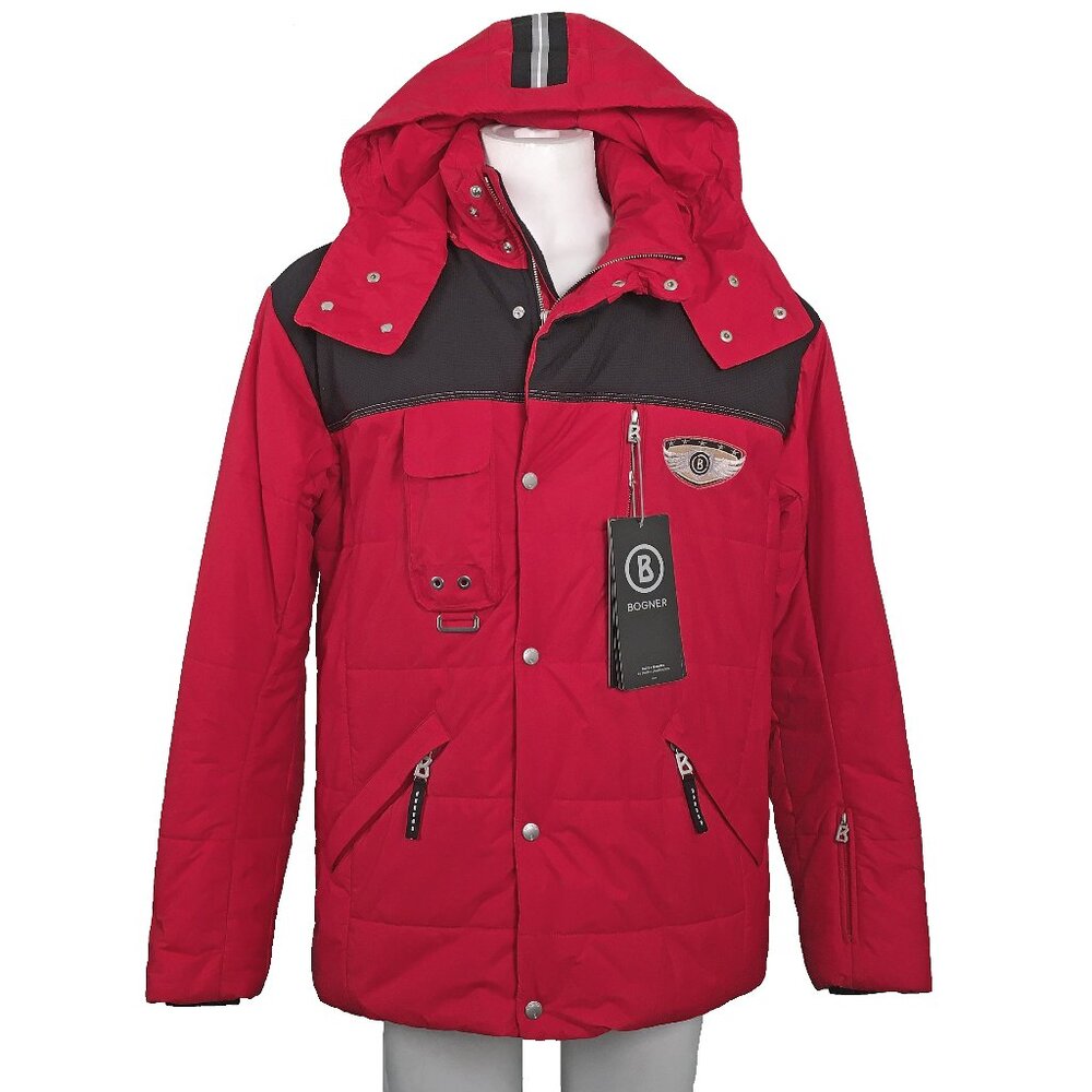 NEW Bogner Mustang Ski Jacket Parka! US 40 e 50 Large Red Huge Western Graphics